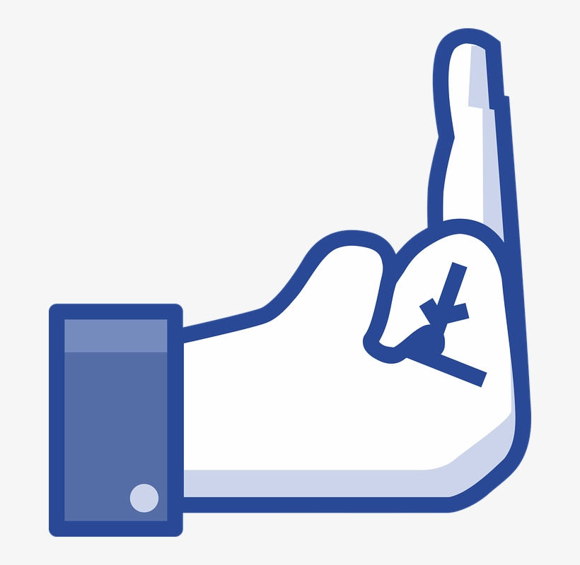 Facebook Like Button Png Download - Facebook Middle Finger, transparent png #1682079