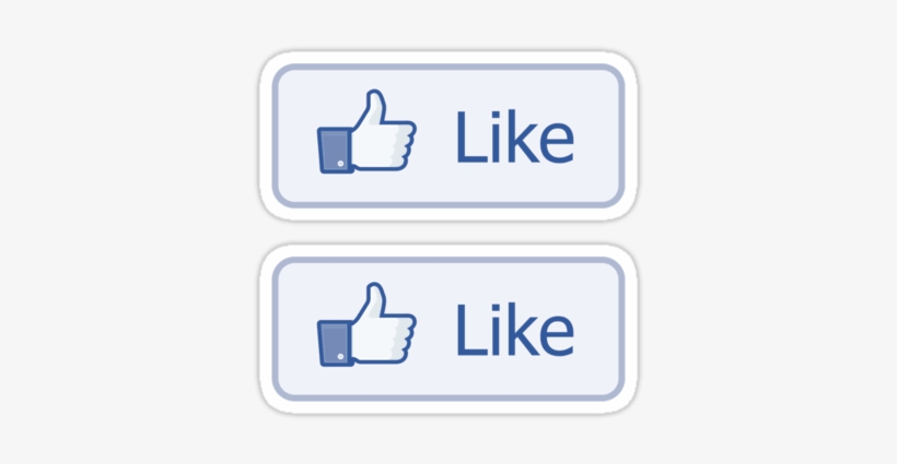 Facebook Like Button ×2 Sticker - Facebook Like Button, transparent png #1682085