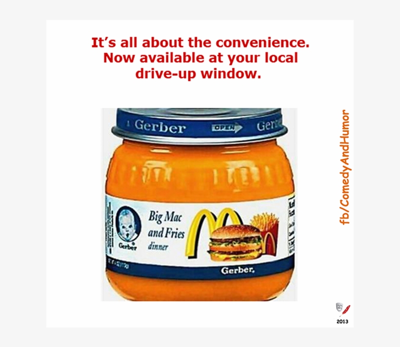 Mcdonald's Baby Food - Funny Gerber Baby Food, transparent png #1683190