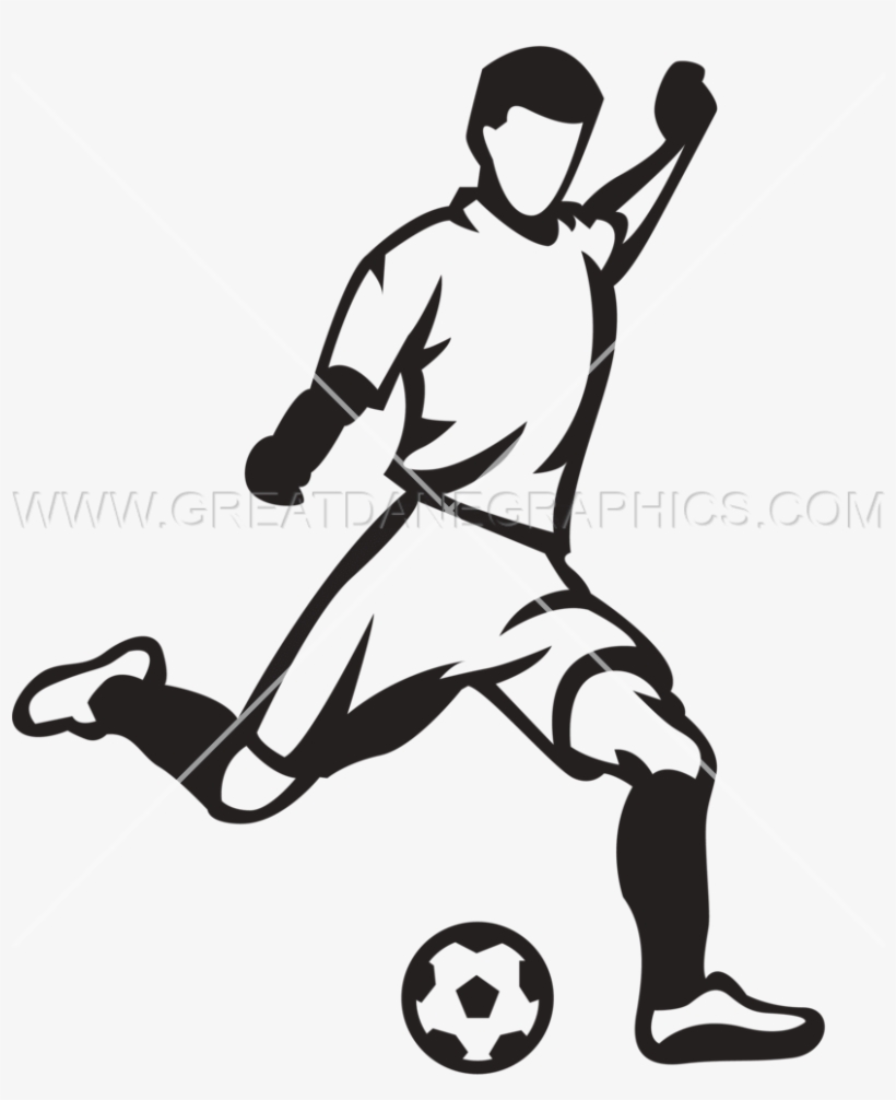 Soccer Player Kicking Production - Soccer Player Kicking Ball, transparent png #1683282