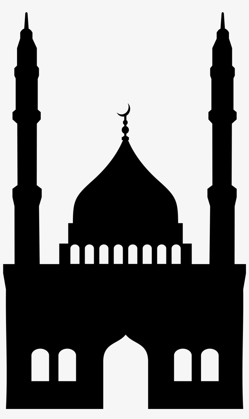Clipart Black And White Library Mosque Drawing Illustration - Muslim Church Images Black And White, transparent png #1683420