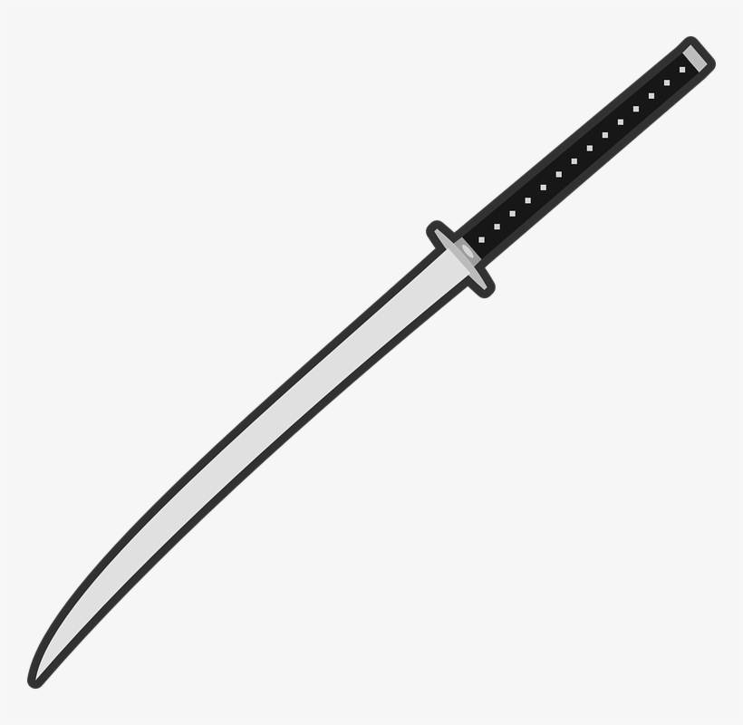 Long Clipart Samurai Sword - Samurai Sword Clip Art, transparent png #1683463