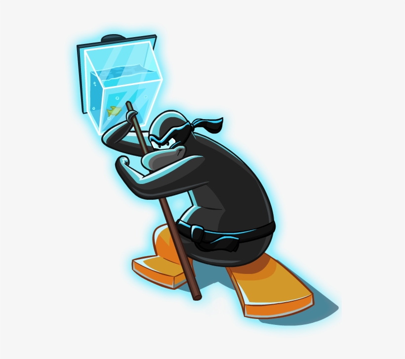 Water Penguin Glowing - Club Penguin Ninja Png, transparent png #1683686