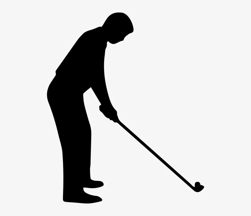 Golfer Clip Art Black And White, transparent png #1684256