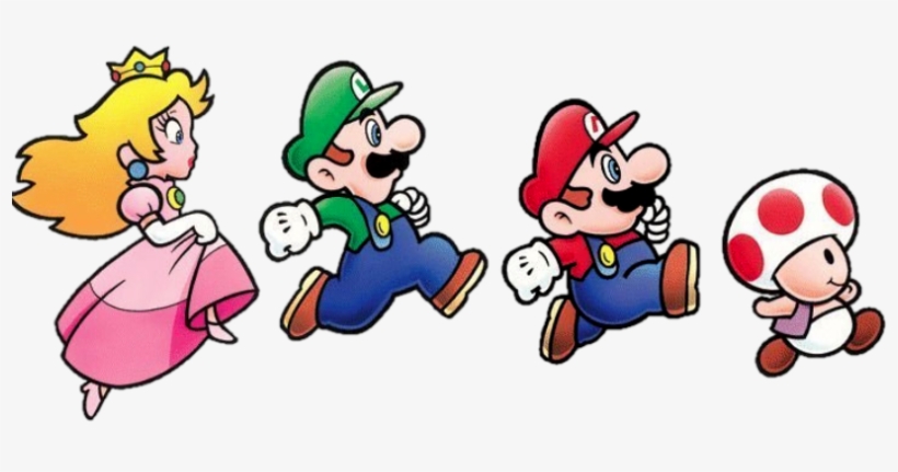 Peach Luigi Mario Toad - Super Mario Advance [book], transparent png #1684316