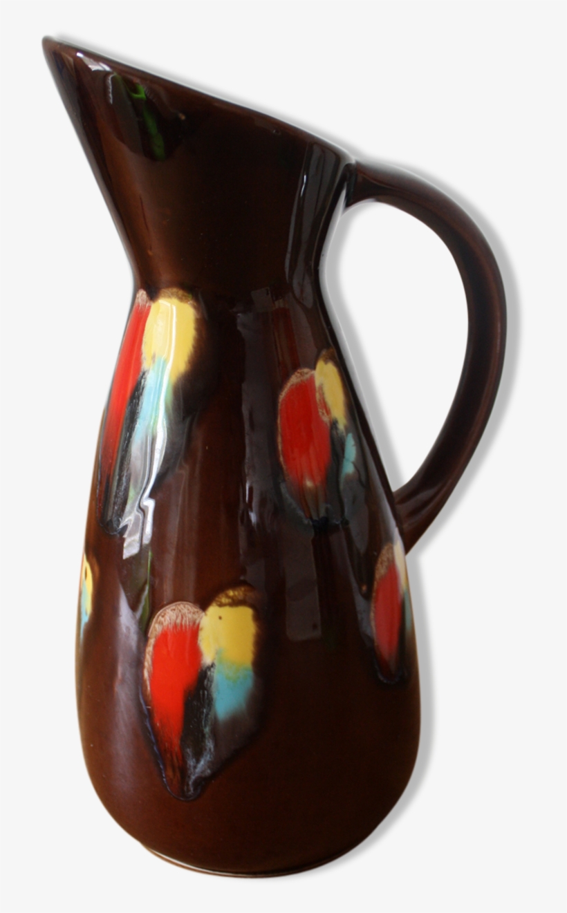 Poet Laval Maryse 1970 Vintage Pitcher - Ceramic, transparent png #1684373