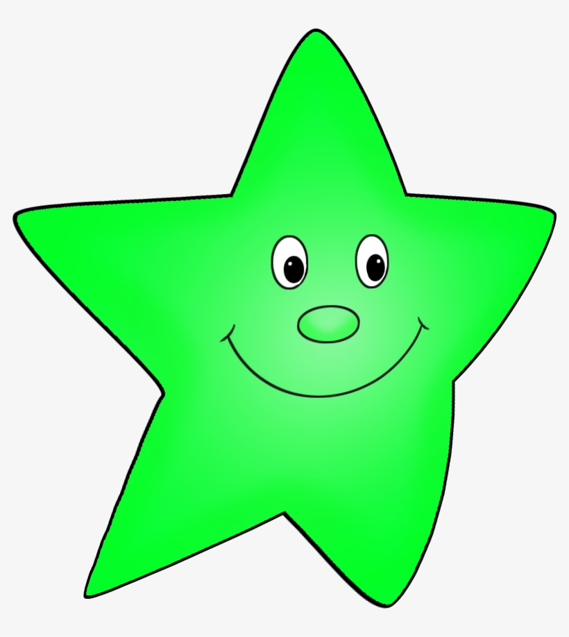 Cartoon Star Flying Green - Clipart Cute Star, transparent png #1684453