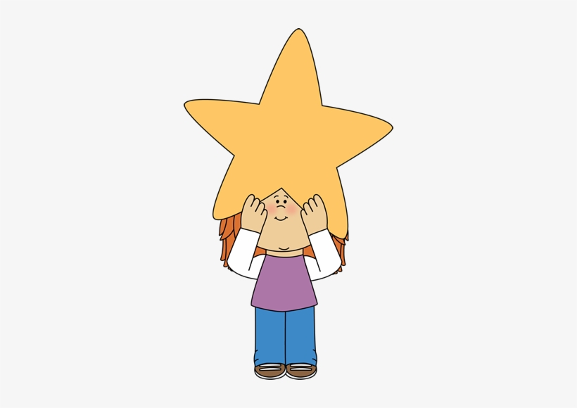 Cute Star Clipart Png Download - Girl Holding Star Clipart, transparent png #1684502