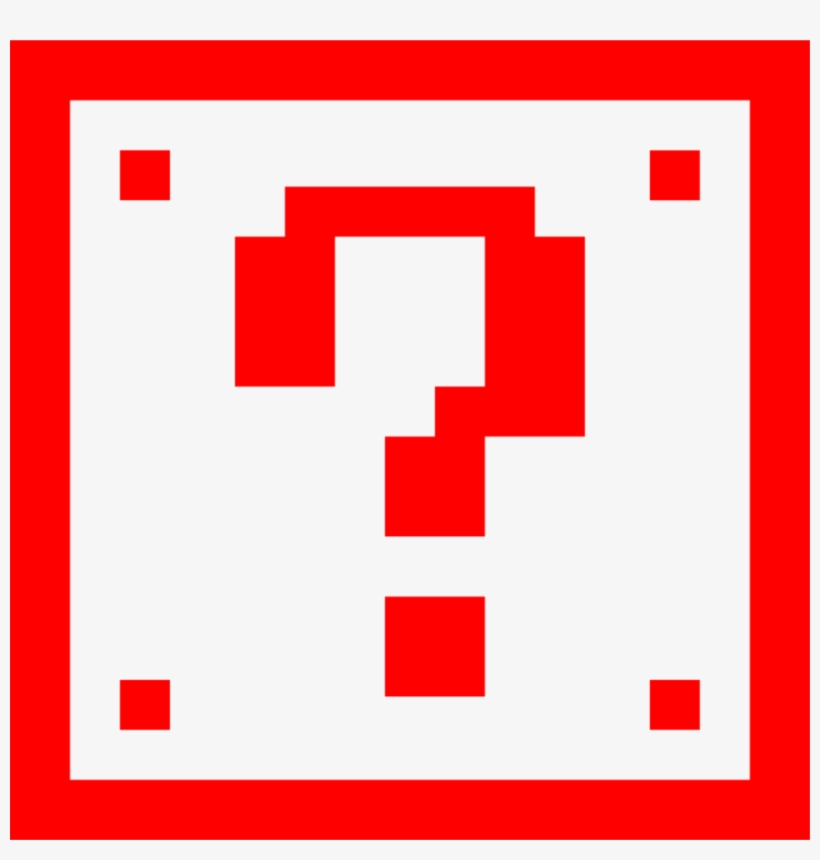 Super Mario Question Mark Clipart Super Mario Bros - 8 Bit Question Mark, transparent png #1684674