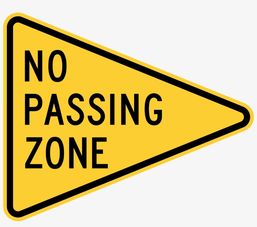Png Transparent Library File Mutcd W Svg Wikimedia - No Passing Zone Road Sign, transparent png #1684695