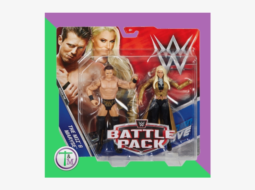 Maryse & The Miz Wwe Battle Pack Series 46 Wrestling - Wwe The Miz & Maryse Action Figure (2 Pack), transparent png #1684714