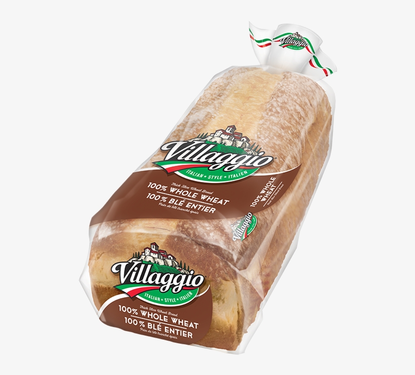 Villaggio® 100% Whole Wheat Thick Sliced Italian Style - Bread Brands In Canada, transparent png #1685091