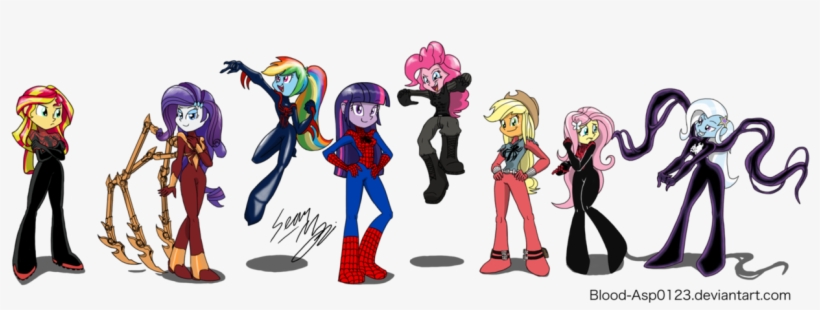 Blood-asp0123, Commission, Cosplay, Crossover, Equestria - Equestria Girls Spider Man, transparent png #1685360