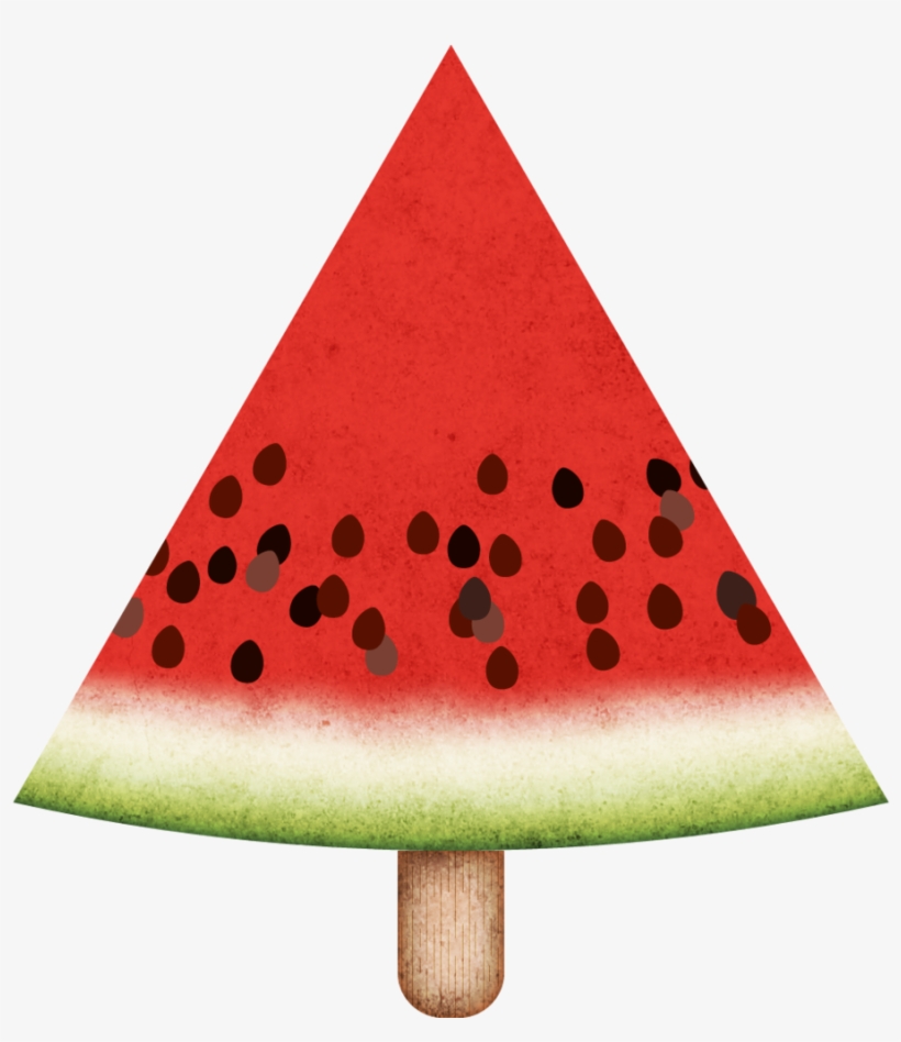 Watermelon Vector Png Download - Watermelon Triangle With Stick, transparent png #1685454