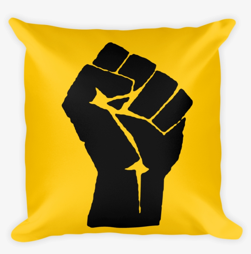 Chocolate Ancestor, Llc- Yellow Black Power Fist Square - Black Power Png, transparent png #1685476