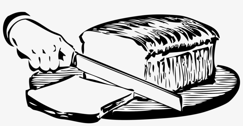 Toast White Bread Sliced Bread Loaf - Slice Clipart Black And White, transparent png #1685725