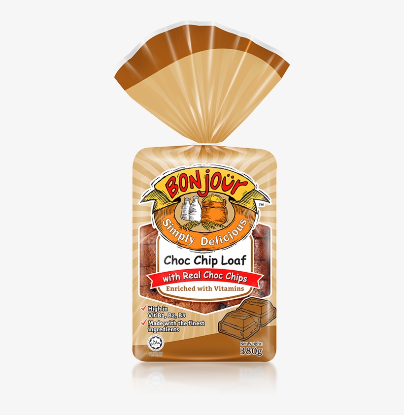 Choc Chip Loaf - Chocolate Chip Bonjour Bread, transparent png #1686109