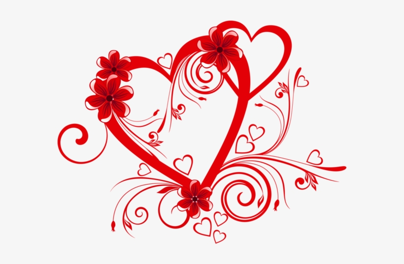 Heart With Flowers Png Clipart - Love Png, transparent png #1686195
