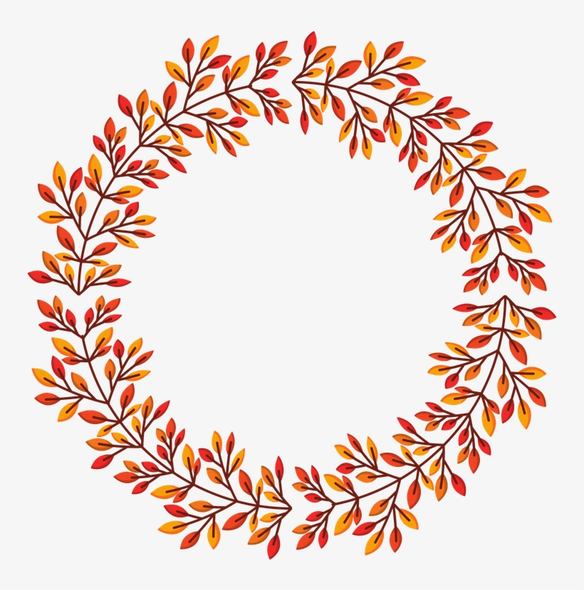 Fall Wreath - Circle, transparent png #1686198