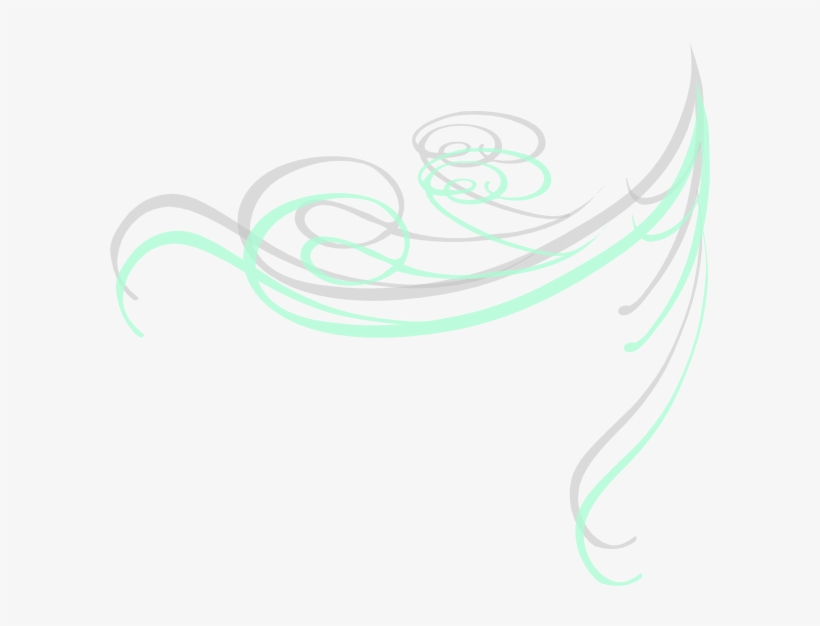Swirl Clipart Transparent - Mint Green Swirl Png, transparent png #1686226