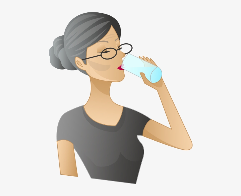 Is Your Loved One Being Adequately Hydrated In The - Elderly Drinking Water Cartoon, transparent png #1686493
