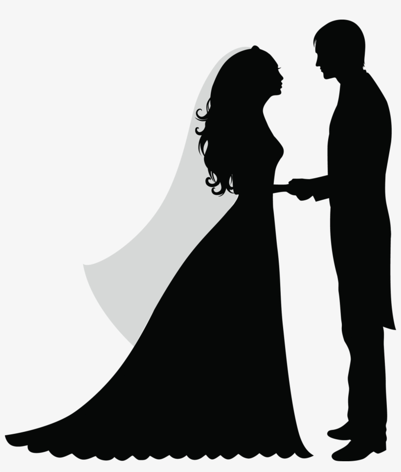 30 Wedding Party Silhouette Clipart Clip Etsy - Silhouette ...