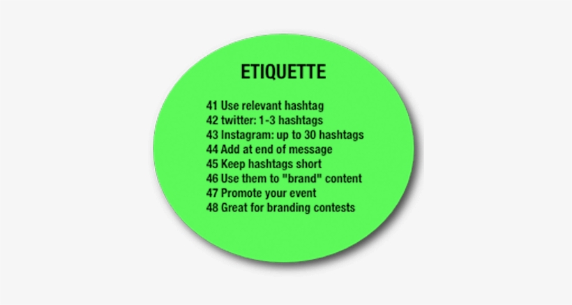 Hashtag Etiquette - Etiquette In Instagram Hashtag, transparent png #1687038