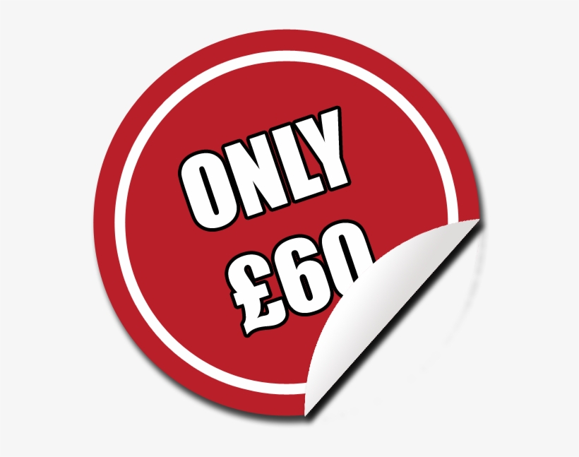 Price Sticker 60 Quid - Label, transparent png #1687157