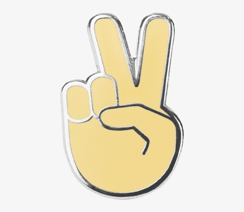 Peace Emoji Pin - Emoji, transparent png #1687446