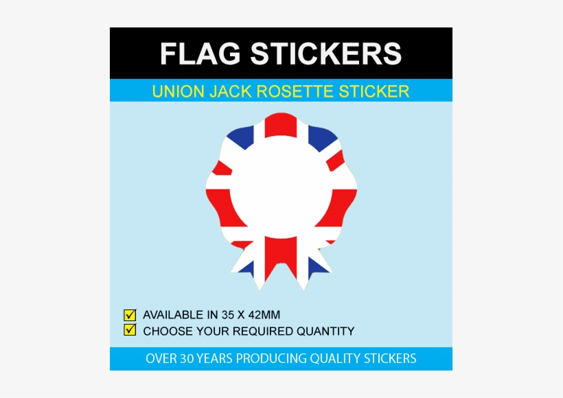 Union Jack Rosette Stickers - Smpn 1 Manonjaya, transparent png #1687510