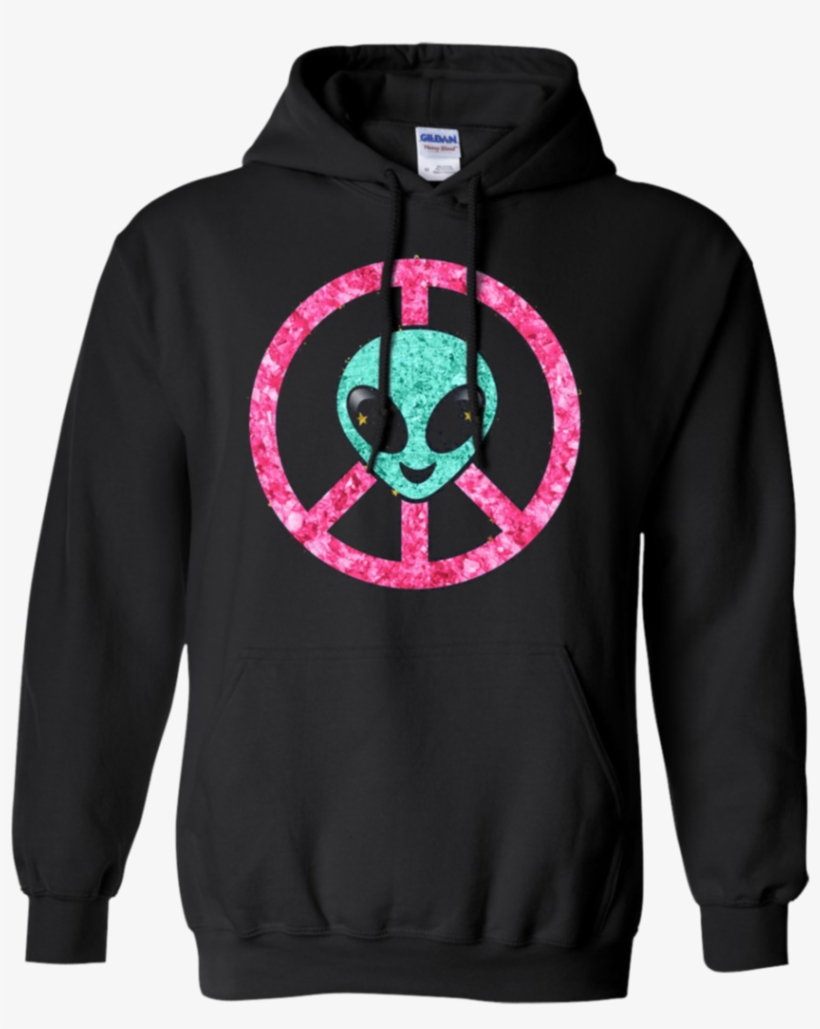 Vintage Emoji Hippie Alien Aqua Peace Sign Pink Gold - Gavinsallyedesigns Football Hoodie |customize With, transparent png #1687784