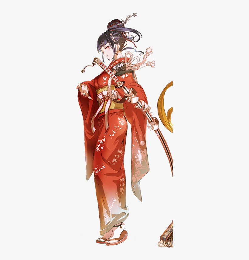 Thumb03 Off - Anime Samurai Girl Wearing Kimono - Free Transparent PNG  Download - PNGkey