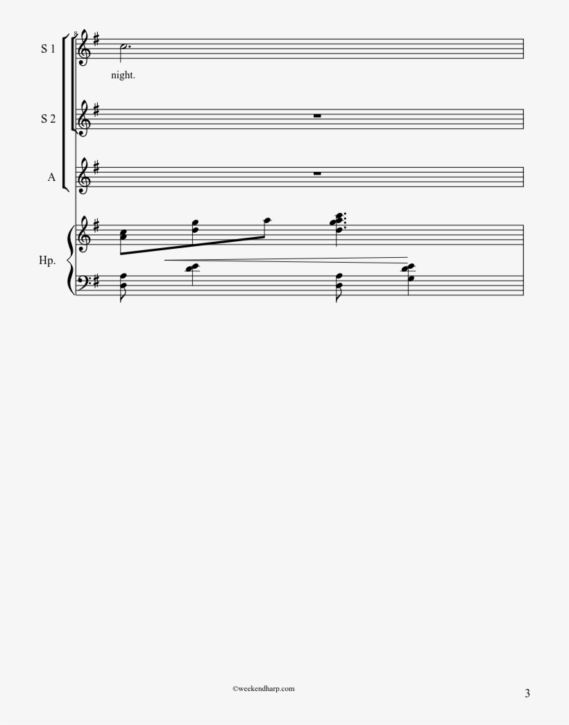 The Snow Lay On The Ground Sheet Music Composed By - Diagram, transparent png #1688290