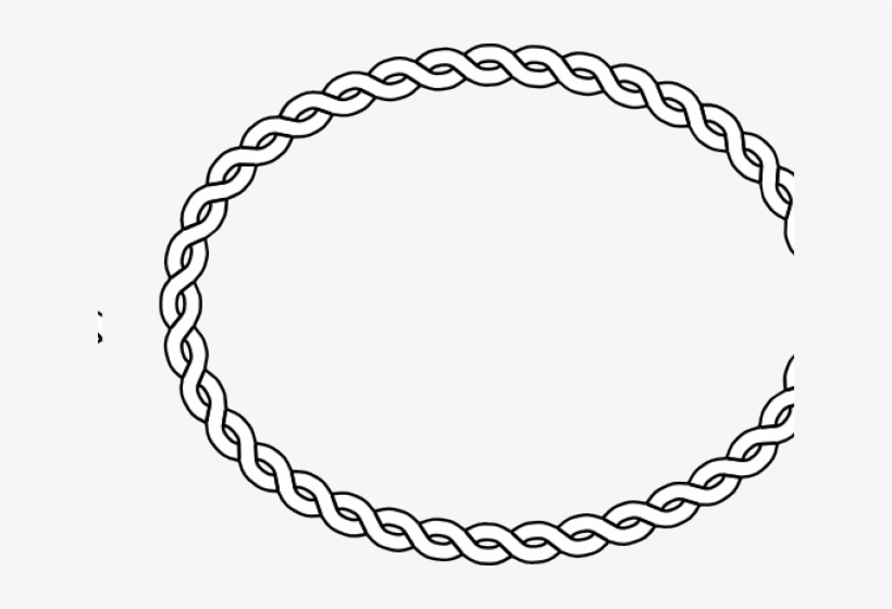 Oval Clipart Rope - Oval Black And White Frame Png, transparent png #1688465