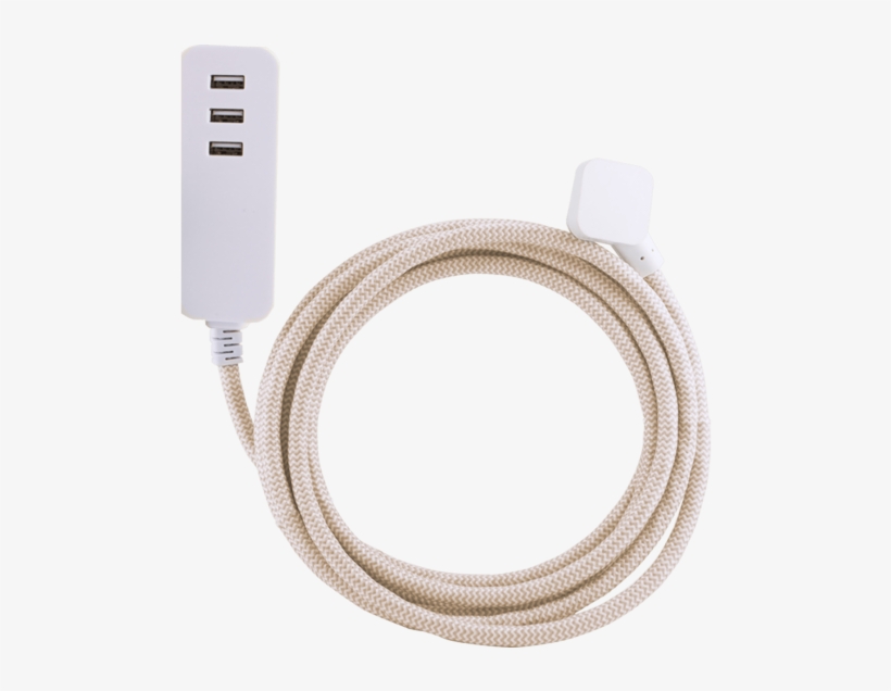 Cordinate Décor Extension Cord With 3 Usb Ports Out - Cordinate Décor Extension Cord, transparent png #1688551