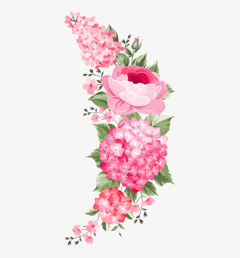 Beautiful Flowers - Vintage Flowers Label Png, transparent png #1688954