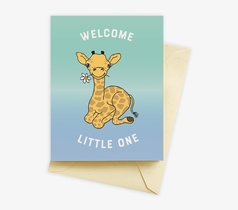 Baby Giraffe Card - Springbok, transparent png #1689163