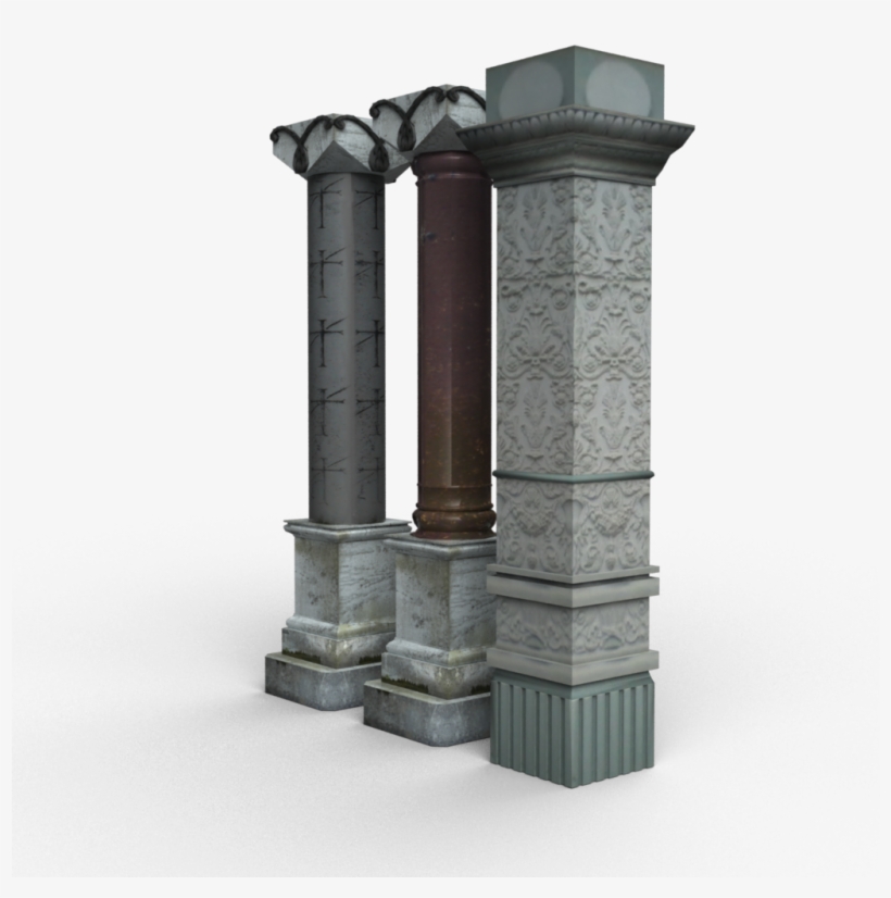 Columns 1 Columns 1 Rb - Black Stone Pillar, transparent png #1689611