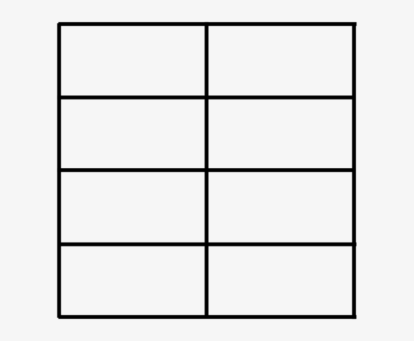 Small - 4 Column 2 Row Table, transparent png #1689661