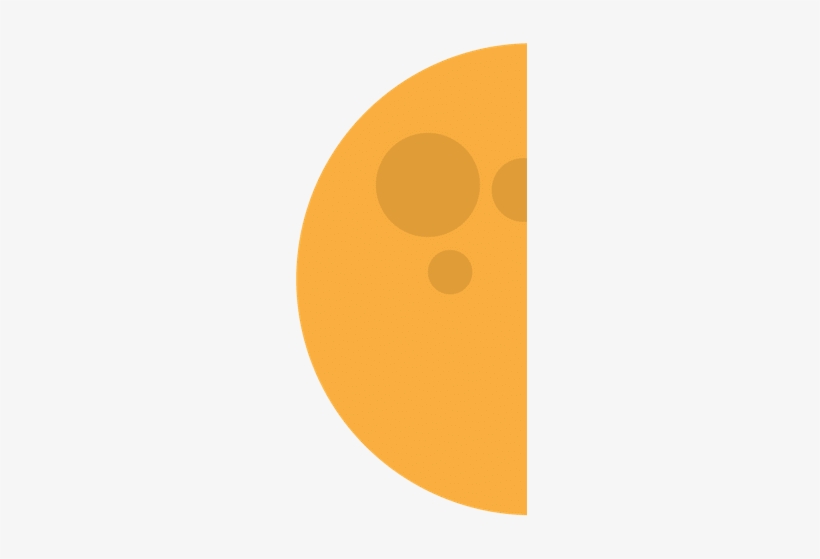 Half Moon - 0shares - Circle, transparent png #1689752