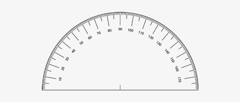 Free Printable Protractor Template - Printable Protractor, transparent png #1689861