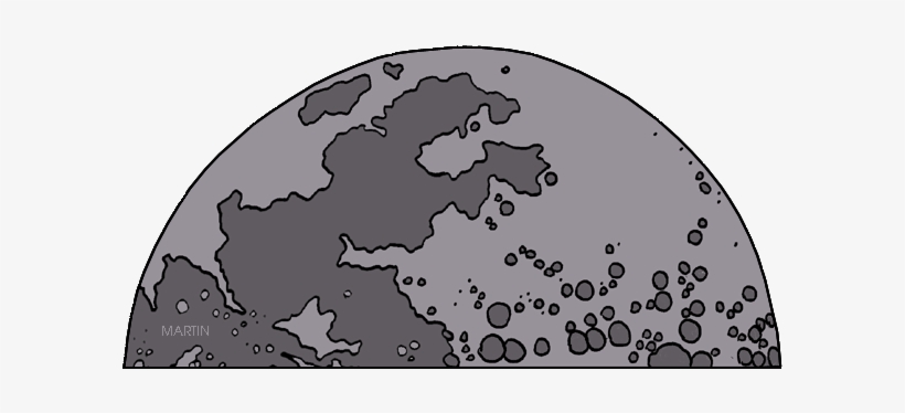 Outer Space Clip Art By Phillip Martin Half A Moon Clipart