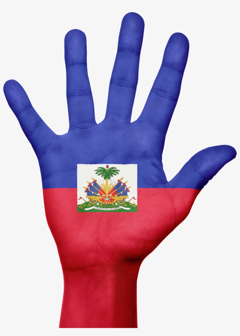 Haiti, Flag, Hand, National, Fingers, Patriotic - Drapeau D Haiti Png, transparent png #1690298