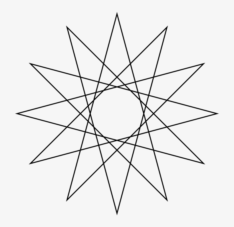 Star Polygon Circle Drawing Shape - 15 7 Star Polygon, transparent png #1690991