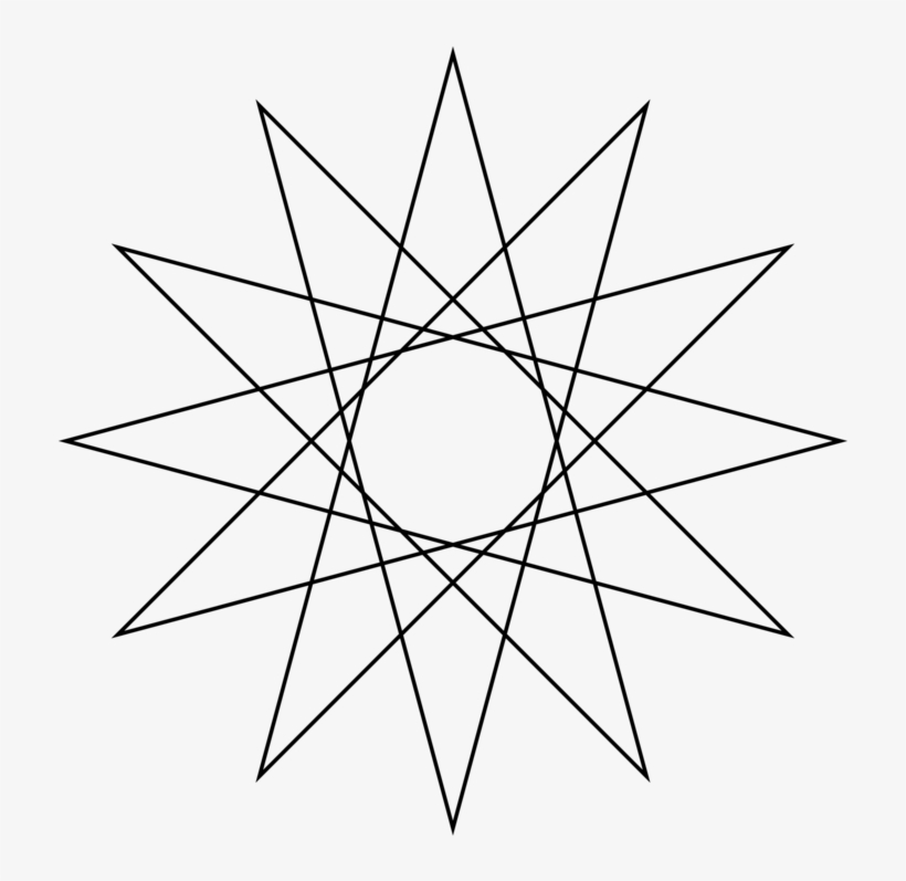 Star Polygon Circle Drawing Shape - 15 7 Star Polygon, transparent png #1690991