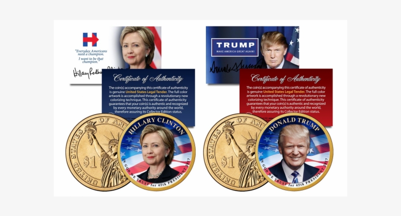 Hillary Clinton & Donald Trump For 45th President Of - Donald Trump & Hillary Clinton 2016 Presidential, transparent png #1691015