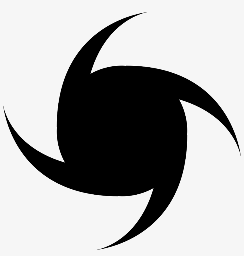 Star Of Four Points In Rotation Black Shape Comments - Disaster Symbol, transparent png #1691045