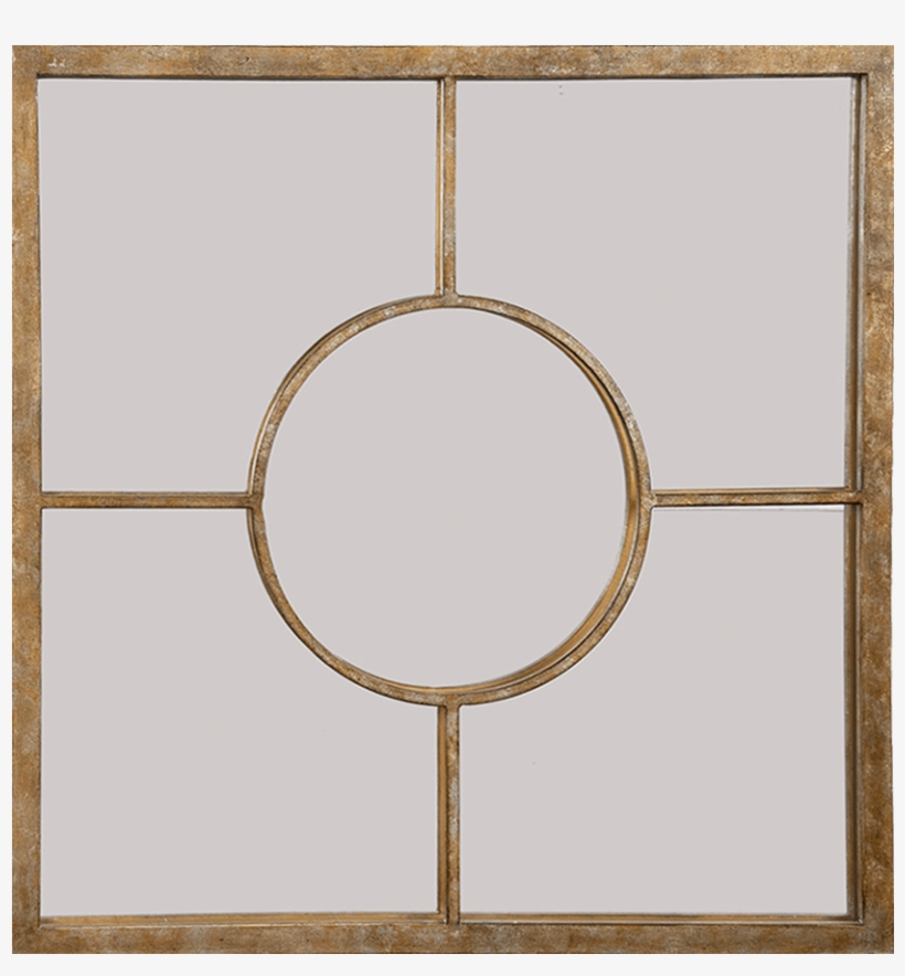 James Mottled Gold Square Decorative Wall Mirror - Old World Design James Mottled Gold Square Decorative, transparent png #1691665
