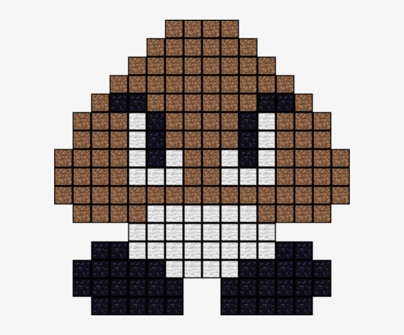 Minecraft Pixel Art Mario Goomba, transparent png #1691851