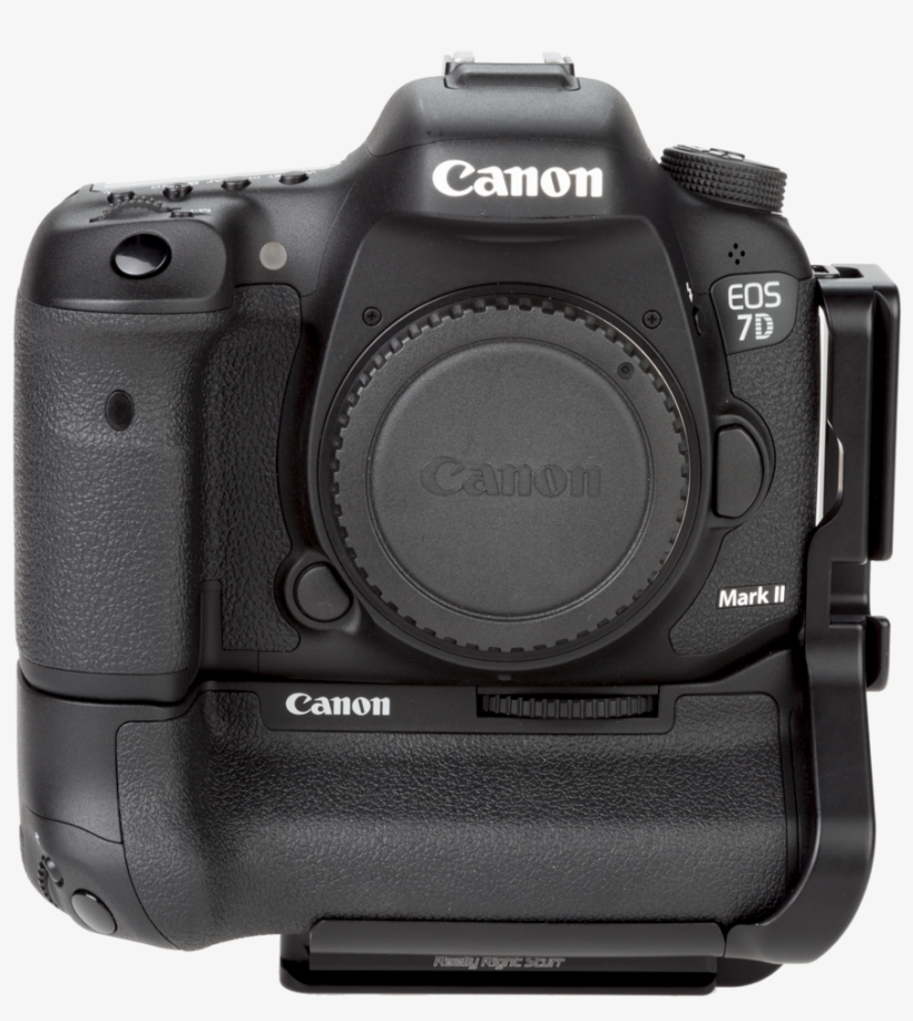 Bge16 Aluminum L Plate Attached To Canon Camera With - Canon 80d With Battery Grip, transparent png #1692056
